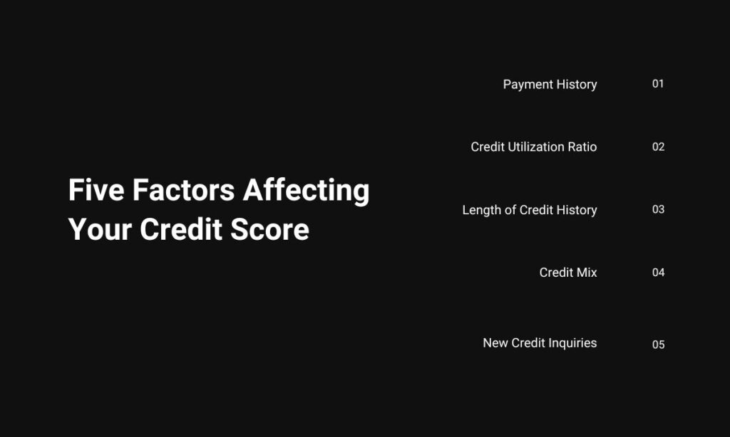 Five Factors Affecting Your Credit Score