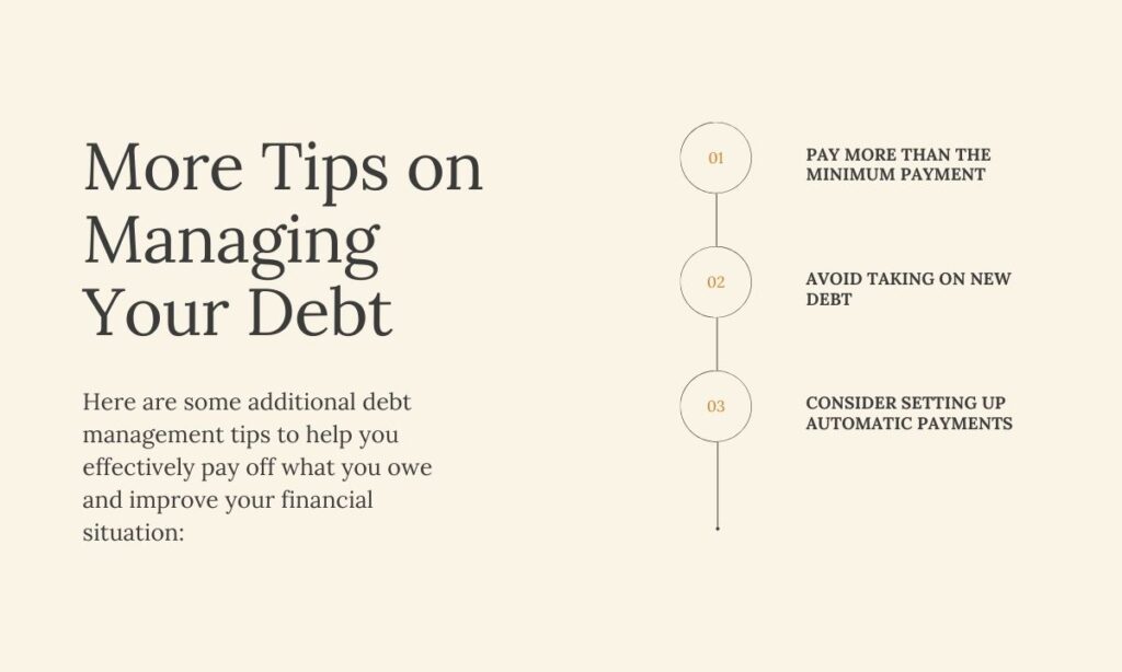 More Tips on Managing Your Debt